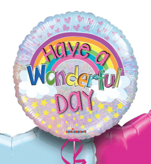 Have a Wonderful Day Rainbow Balloon