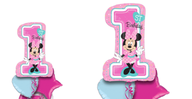 Minnie Mouse 1st Birthday Balloon