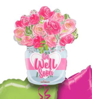 Get Well Flowers Vase Balloon