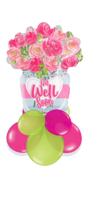Get Well Flowers Vase Balloon