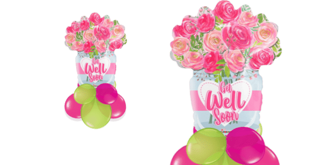 Get Well Flowers Vase Balloon