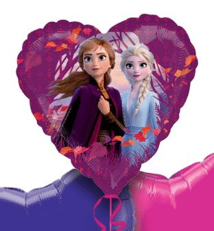 Frozen 2 Anna and Elsa Heart Balloon
