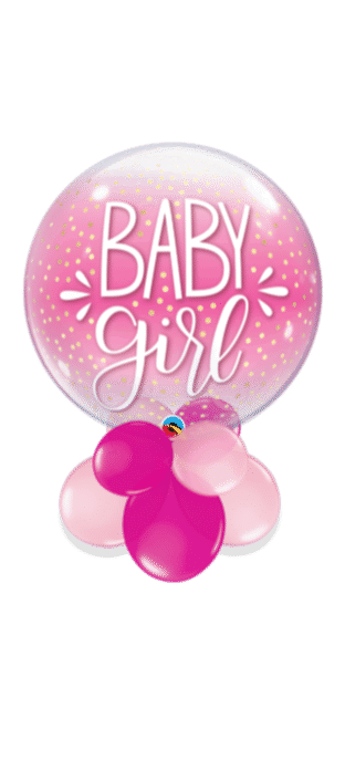 Baby Girl Confetti Bubble Balloon
