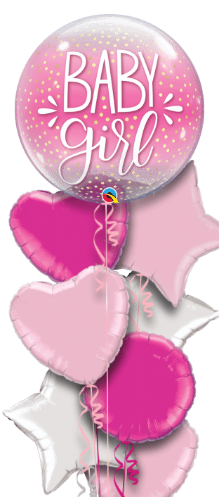 Baby Girl Confetti Bubble Balloon