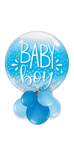 Baby Boy Confetti Bubble Balloon