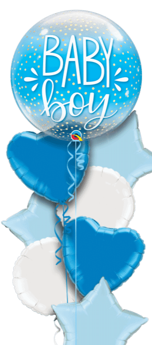 Baby Boy Confetti Bubble Balloon