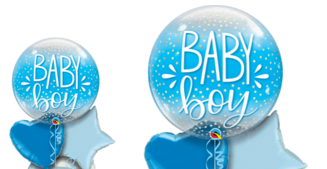 Baby Boy Confetti Bubble Balloon