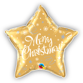 Merry Christmas Festive Gold Star