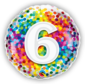 6 Rainbow Confetti