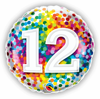 12 Rainbow Confetti