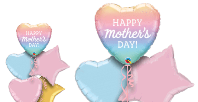 Mothers Day Ombre Heart Balloon