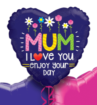 Mum Enjoy Your Day Heart Balloon