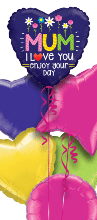 Mum Enjoy Your Day Heart Balloon
