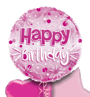 Jumbo Pink Streamers Birthday Balloon