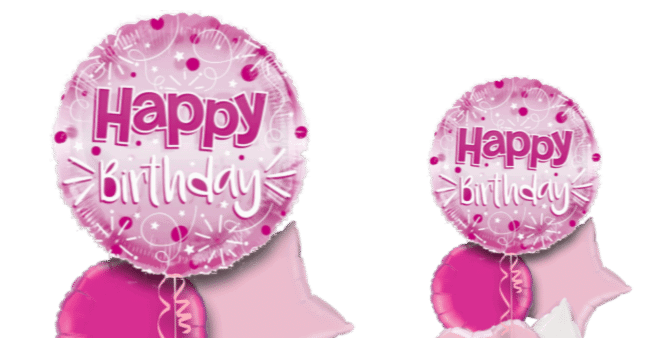 Jumbo Pink Streamers Birthday Balloon