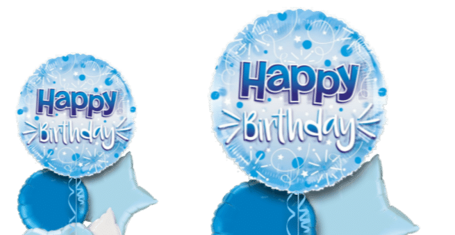 Jumbo Blue Streamers Birthday Balloon