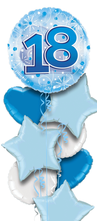 Jumbo Blue Streamers 18th Birthday Balloon