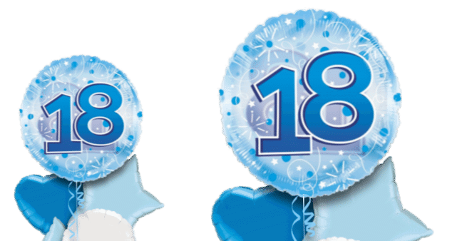 Jumbo Blue Streamers 18th Birthday Balloon