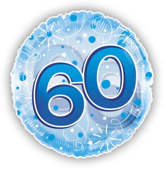 Jumbo Blue Streamers 60th Birthday