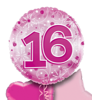 Jumbo Pink Streamers 16th Birthday Balloon