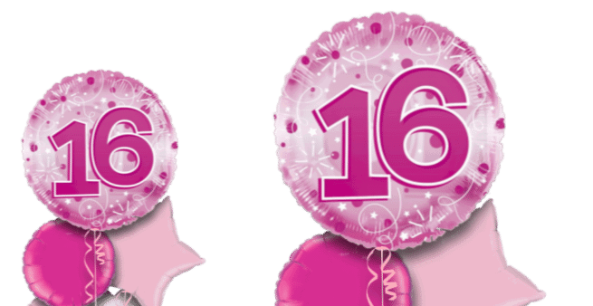 Jumbo Pink Streamers 16th Birthday Balloon
