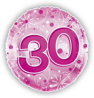 Jumbo Pink Streamers 30th Birthday