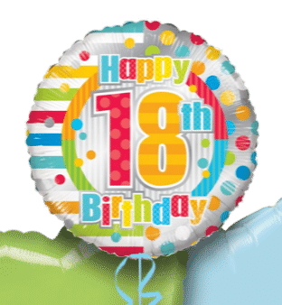 Colourful 18th Birthday Balloon