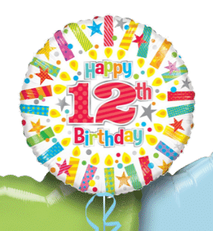 Colourful 12th Birthday Balloon