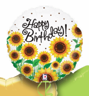 Birthday Sunflowers Balloon