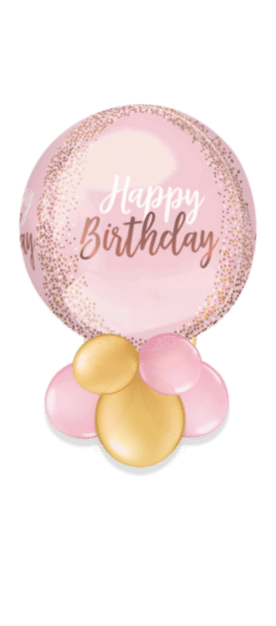 Blush Birthday Orbz Balloon