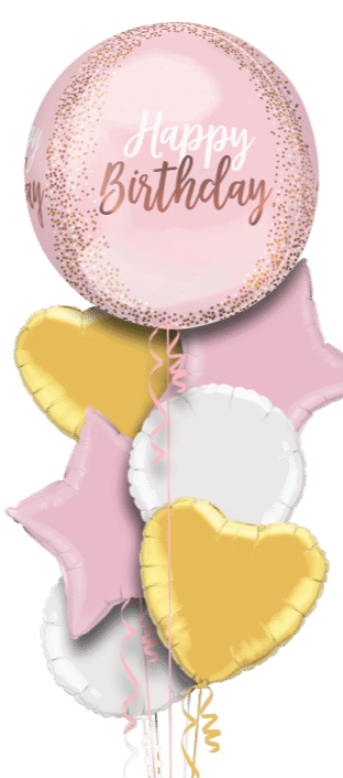 Blush Birthday Orbz Balloon