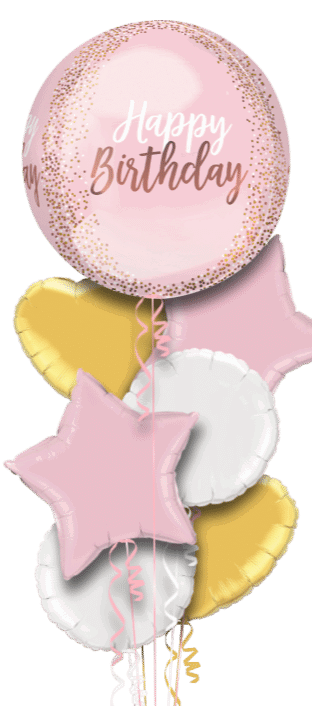 Blush Birthday Orbz Balloon