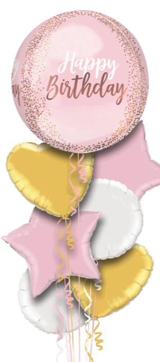 Blush Birthday Orbz Balloon