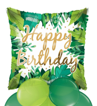 Happy Birthday Foliage Balloon
