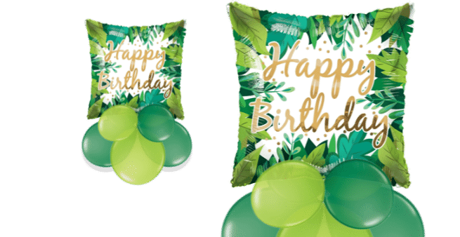 Happy Birthday Foliage Balloon