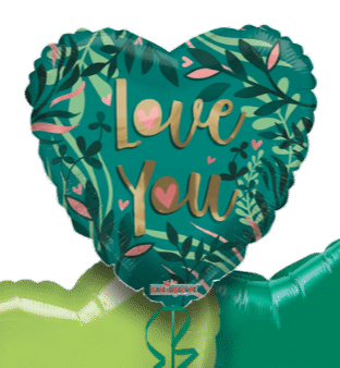 Love Green Balloon