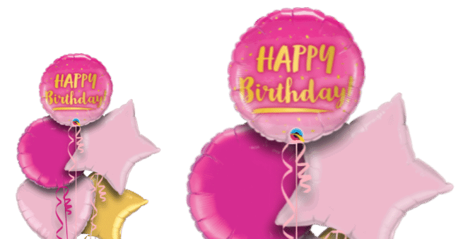 Birthday Pink Ombre Balloon