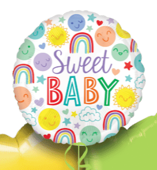 Sweet Baby Sunshine and Rainbows Balloon