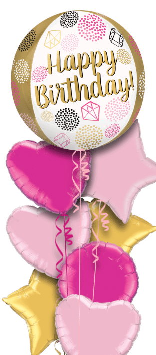 Happy Birthday Gems Orbz Balloon