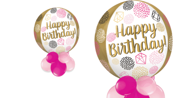 Happy Birthday Gems Orbz Balloon