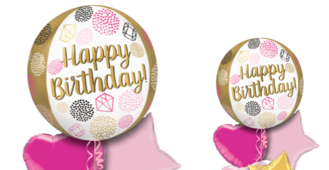 Happy Birthday Gems Orbz Balloon