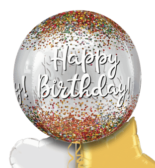 Happy Birthday Sparkle Orbz Balloon