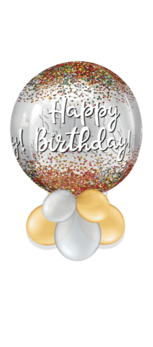 Happy Birthday Sparkle Orbz Balloon
