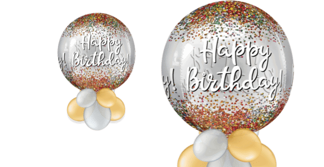 Happy Birthday Sparkle Orbz Balloon