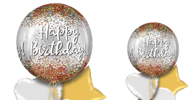 Happy Birthday Sparkle Orbz Balloon