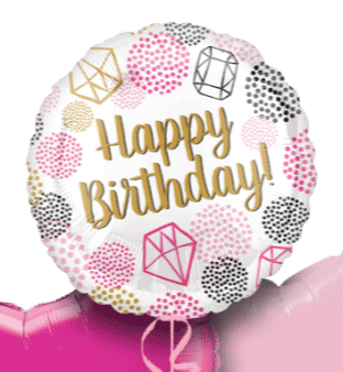 Birthday Dots and Diamonds Balloon