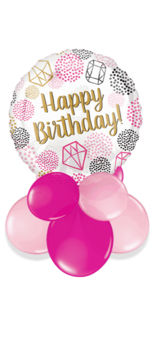 Birthday Dots and Diamonds Balloon