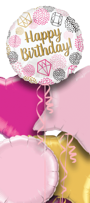 Birthday Dots and Diamonds Balloon