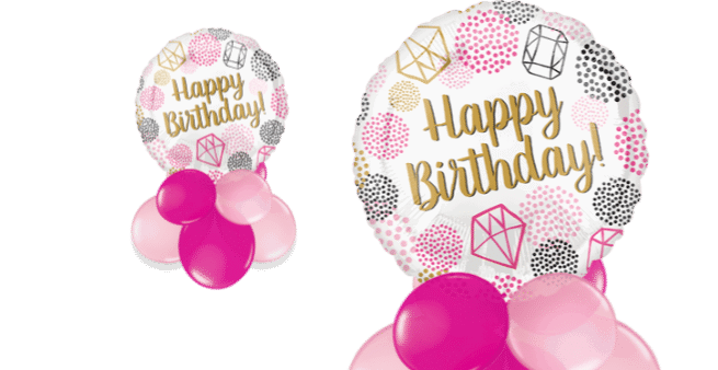 Birthday Dots and Diamonds Balloon