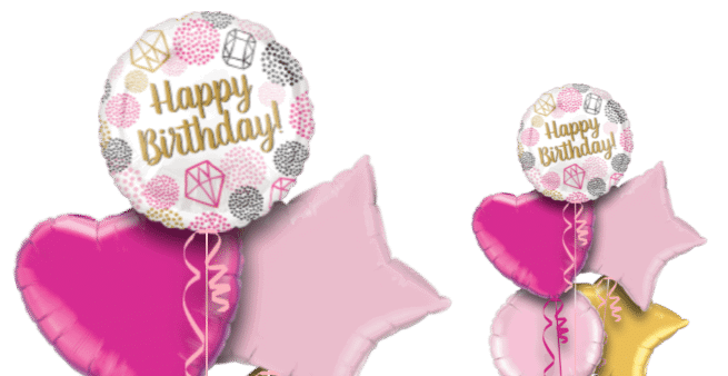 Birthday Dots and Diamonds Balloon